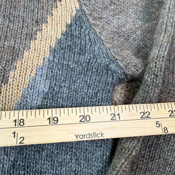 McGregor Sweater Mens L Brown Gray Vintage 90s Wool Blend Preppy Guam USA Stripe - Picture 5 of 5